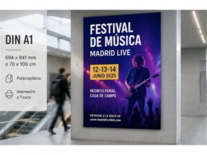 Cartel de gran formato DIN A1 y 70 × 100 cm personalizado