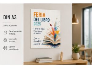 Cartel DIN A3 personalizado impreso a todo color
