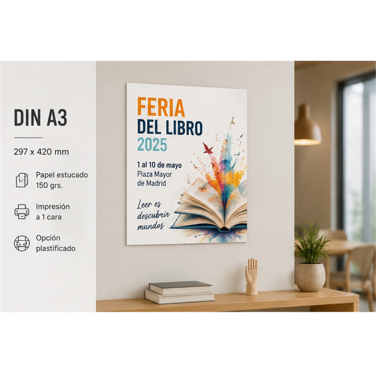 Cartel DIN A3 personalizado impreso a todo color