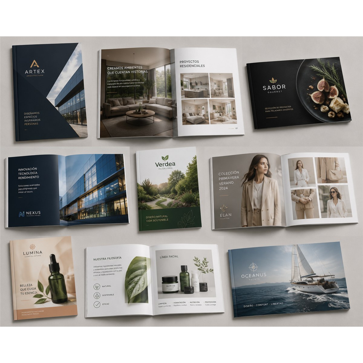 Catálogos, dossiers y revistas personalizados
