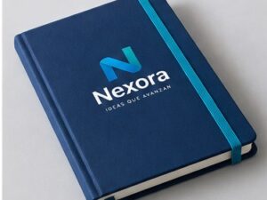 Cuaderno personalizado de tapa dura con cubierta azul