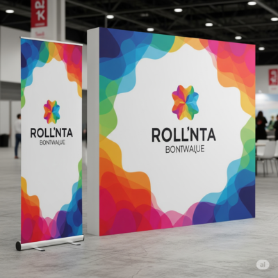 expositor roll-up y photocall
